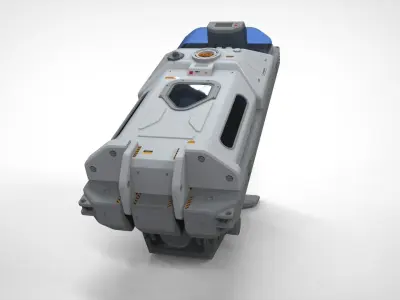sci fi cryogenic capsule 3D model