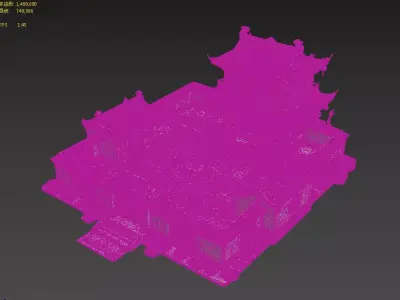  quadrangle courtyard 3D model