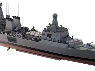 GREEK NAVY MULTI TASKING DESTROYER 3D model