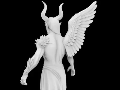 Angel And Demon Dual Statue 3D Print Model 3D print model