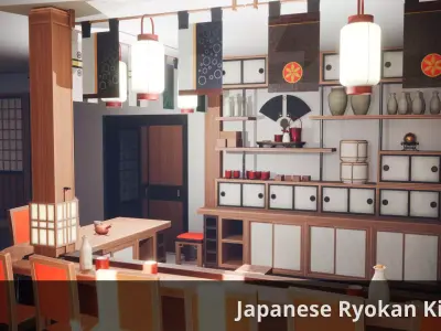 Japanese Ryokan Kit  3D Model Pack