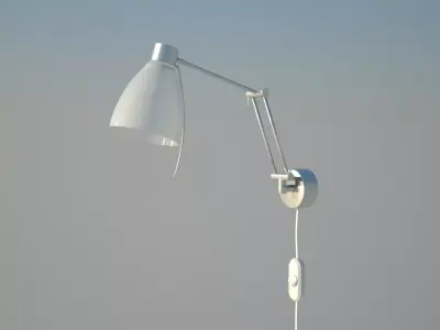 reading lamp on wall 3D model