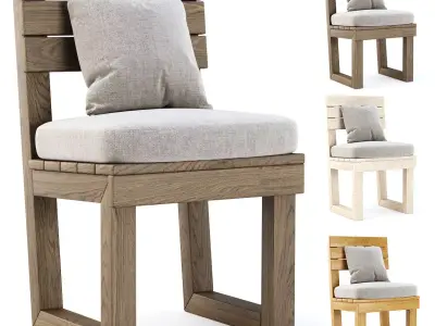 Nia Wooden Dining Chair by Bpoint Design 3D model
