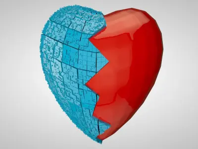 Sci-Fi Shapes The Broken Heart 3D model
