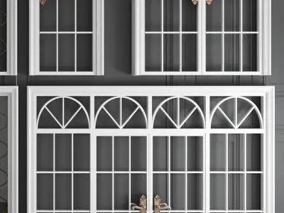 style Sliding door glass combination 3D model