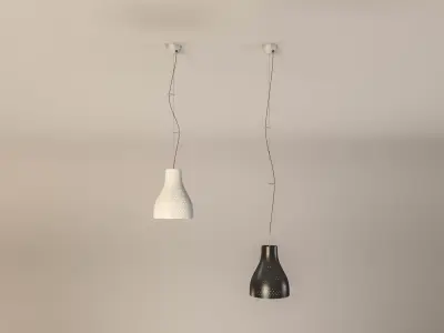 Minimal Metal Ceiling Lamp 3D model