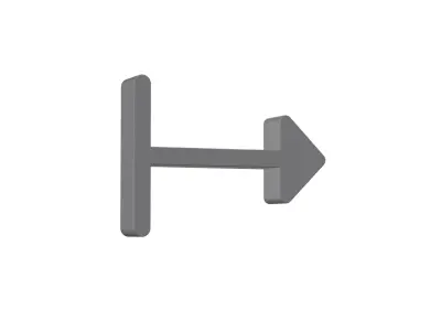 3d arrow alt from right Low-poly 3D model