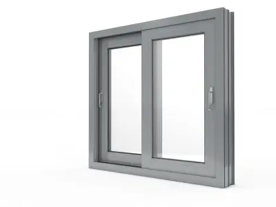 Sliding Window and Door Rigged and Adjustable 3D model