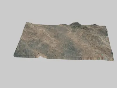 Kermanshah City Low-poly 3D model