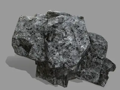 Rock Set Low-poly 3D model