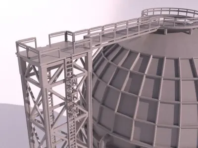 Sci-fi OilTank for 3Dprint 3D print model