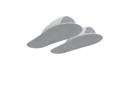 Disposable Slippers Pack Vol 1 Low-poly 3D model