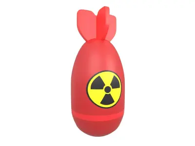 Nuclear Bomb v1 003 Low-poly 3D model