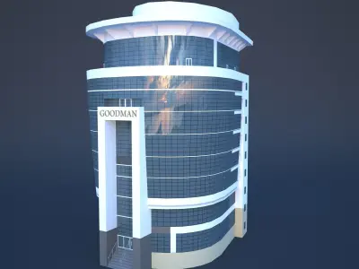 Goodman Plaza Low-poly 3D model