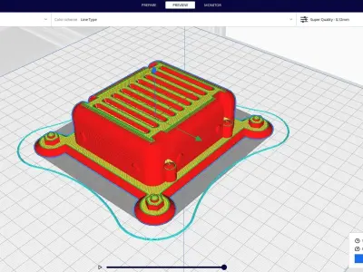 scifi part electronic cooler 3D print model