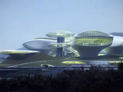 Futuristic Organic Museum Complex 3D model