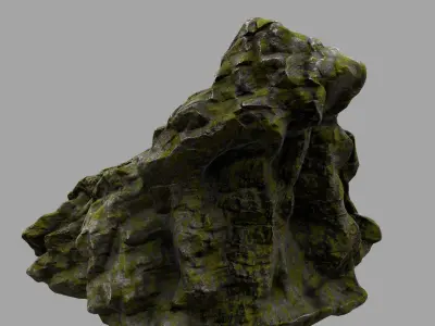 Rock Low-poly 3D model 2