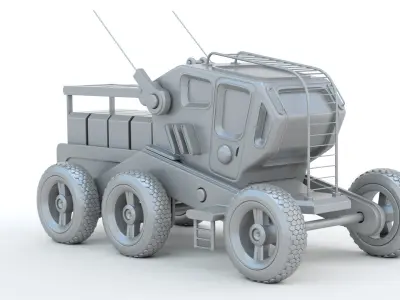 Sci-Fi Truck 3D print model