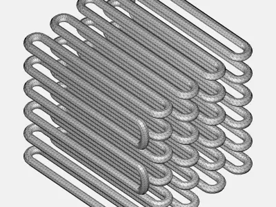 Transparent Condenser Coil 3D model