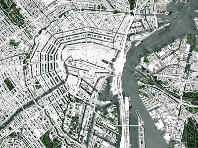 Cityscape Amsterdam Netherland 3D model