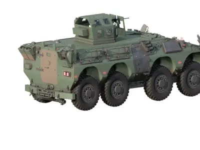 8x8 all terrain anti mine vehicle 3D model