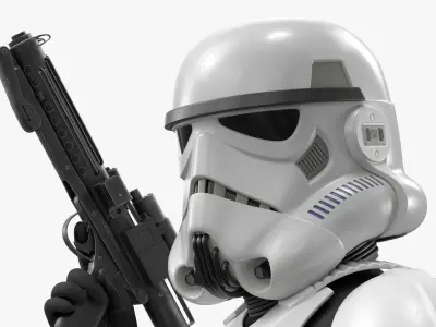  Star Wars Imperial Stormtrooper Raised Blaster Combat Pose 
