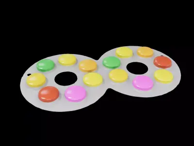 Eyeglass Chocolate v1 003 Low-poly 3D model