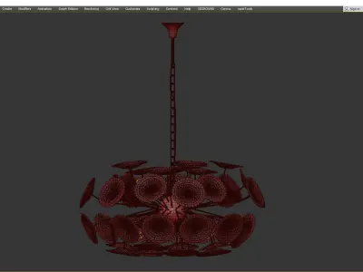 Sputnik Glass Perforated Lens Low-poly 3D model
