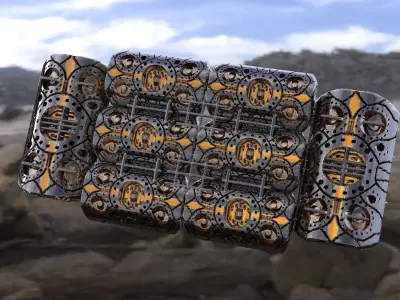 Sci-fi crates 3D model purchase