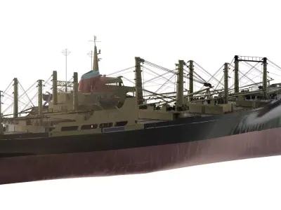 LARGE WW2 US CARGO SHIP 3D model