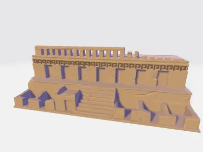 Large temple of Maya 3D print model