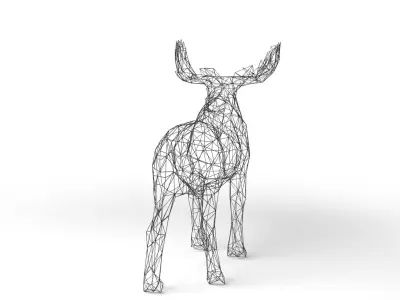 MooseII Wireframe Low-poly 3D model
