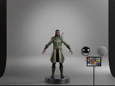 Baron Mordo Low-poly 3D model