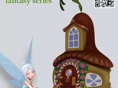 Fairy home pumpkin fantasy series Low-poly 3D model