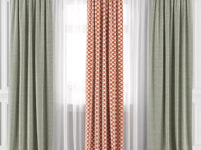 Curtain Set 214C 3D model