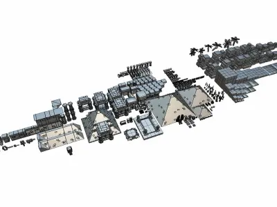 Dessert Temple - Proto Series Low-poly 3D model