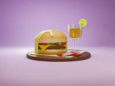 Burger 3D model