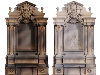 Stone Wall Niche 928 Low-poly 3D model