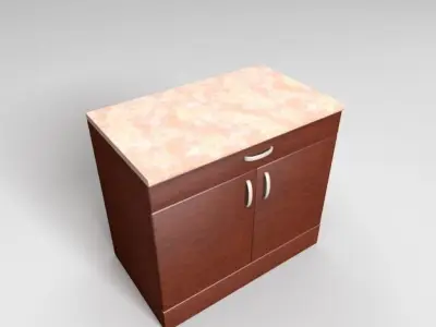 Kitchen cabinet set 3D model