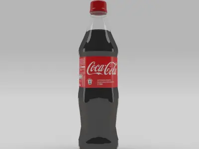 Bottle Coca-cola 1 Low-poly 3D model