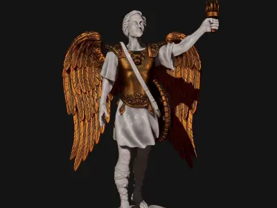 Gabriel Archangel - Metal - Wood - CNC Rounting and 3D print model