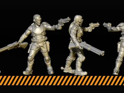 Cyber Cowboys 3D print model