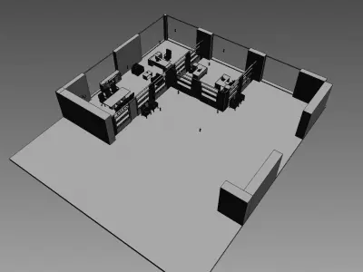 office interior partition pr2-722 3D model