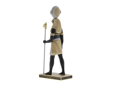 Falcon-God Horus Statue Low-poly 3D model