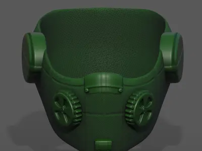 Gas mask respirator scifi futuristic 3d 3d  Low-poly 3D model
