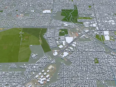 San Miguel de Tucuman Argentina 30km AI Low-poly 3D model