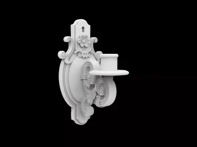 Elegant Wall Mounted Candle Sconce 3D print model 3D print model