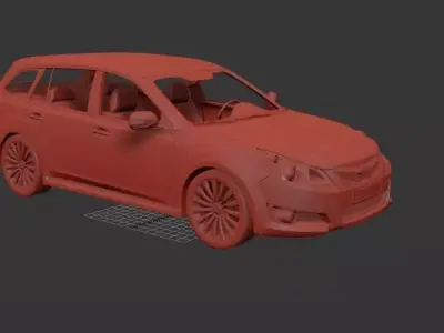 Subaru Legacy tourer 2010 3D print model
