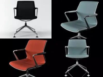 Unix chair 4-star base 3D model