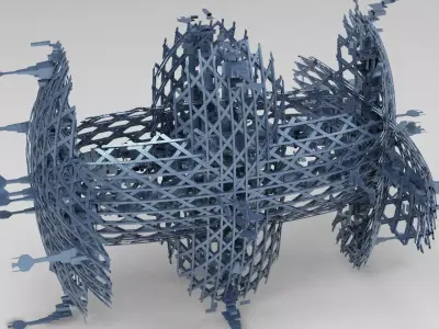 cyber cliff tower 3 3D model